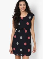 Van Heusen Black Colored Solid Shift Dress