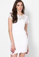 Vero Moda White Colored Embroidered Bodycon Dress