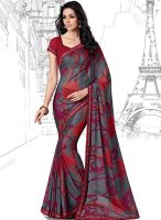 Vishal Grey Printed Saree