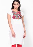 W White Printed Kurtis