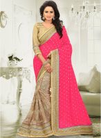 Xclusive Chhabra Pink Embellished Saree