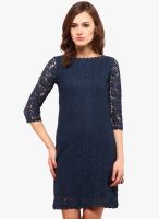 Yepme Blue Colored Solid Shift Dress