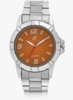 Yepme Orange/Silver Metal Analog Watch