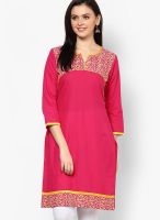 Aum Pink Printed Kurtis