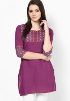 Aurelia Purple Solid Kurtis