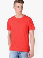 Aventura Outfitters Red Solid Henley T-Shirts