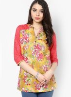 Ayaany Yellow Cotton Kurti