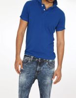 Basics Blue Solid Polo T-Shirts