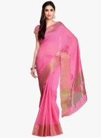 Bhelpuri Pink Chanderi Saree