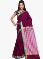 Bhelpuri Purple Chanderi Zari Work Saree