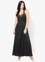 Bollydiva By Tops And Tunics Black Colored Embellished Maxi Dress