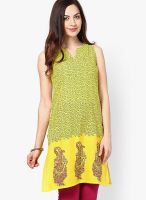 Divina Yellow Printed Kurtis