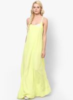 Dorothy Perkins Lemon Colored Solid Maxi Dress