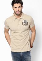 Duke Beige Printed Polo T-Shirt