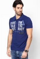 Duke Blue Printed Polo T-Shirt