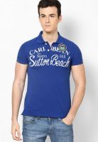 Duke Blue Printed Polo T-Shirts