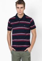 Duke Navy Blue Striped Polo T-Shirt