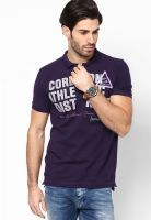 Duke Purple Printed Polo T-Shirt