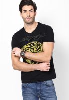 Ed Hardy Black Round Neck T-Shirt