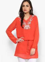 Entropy Orange Kurta