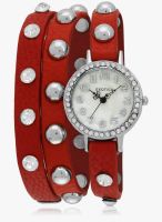 Exotica Fashion Red Metal Analog Watch