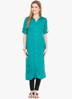 Folklore Green Solid Kurta