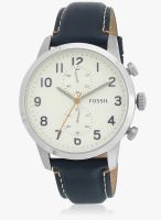 Fossil FS4932I Blue/Cream Chronograph Watch