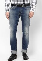 Gas Blue Low Rise Skinny Fit Jeans