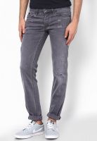 Gas Grey Low Rise Slim Fit Jeans