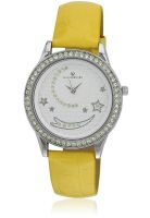 Giani Bernard Robbin Sparkles Gbl-02C Yellow/Silver Analog Watch