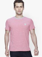 Globus Pink Striped Round Neck T-Shirt