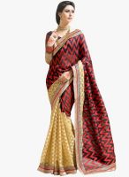 Hypnotex Red Embellished Saree