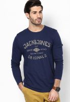 Jack & Jones Blue Crew Neck T Shirt