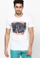 Jack & Jones Off White Crew Neck T Shirt