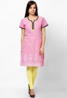 Jaipur Kurti Pink Printed Kurtis