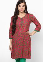 Jaipur Kurti Pink Printed Kurtis