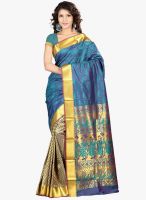 Janasya Janasya Blue Kanjivaram Art Silk Saree