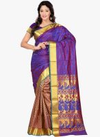 Janasya Janasya Voilet Kanjivaram Art Silk Saree