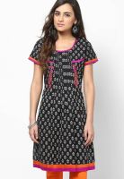 Kurti'S Black Printed Kurtas