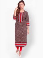 Kurti'S Brown Printed Kurtis