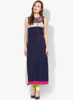 La Firangi Blue Solid Kurtis