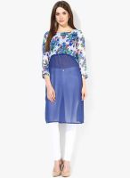 La Firangi Georgette Blue Kurta