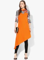 La Firangi Orange Printed Kurtis