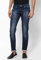 Lawman Pg3 Blue Solid Slim Fit Jeans