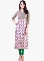 Libas Cream Printed Kurta