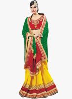 Lookslady Green Embroidered Saree