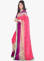 Lookslady Pink Printed Saree