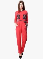 Meira Red Printed Jumpsuit