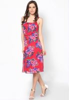 New Look Pink Colored Printed Skater Dress