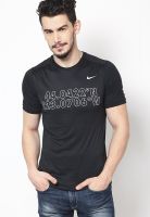 Nike Black Graphic Round Neck T-Shirts